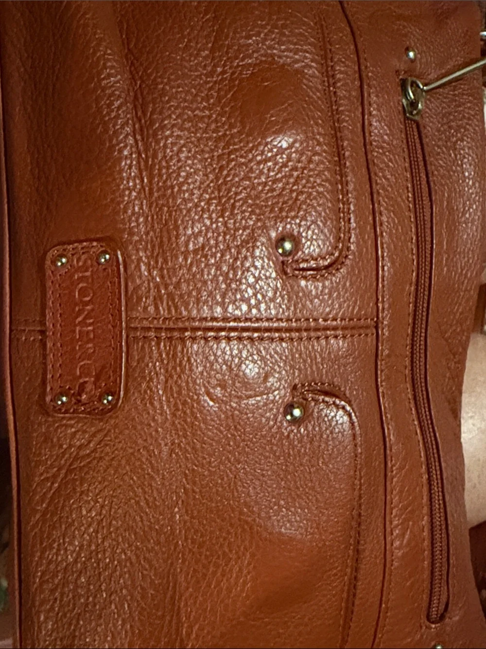 Stone & Co. Gorgeous Caramel Pebble Finish Leather Hobo Shoulder Bag. Like New.